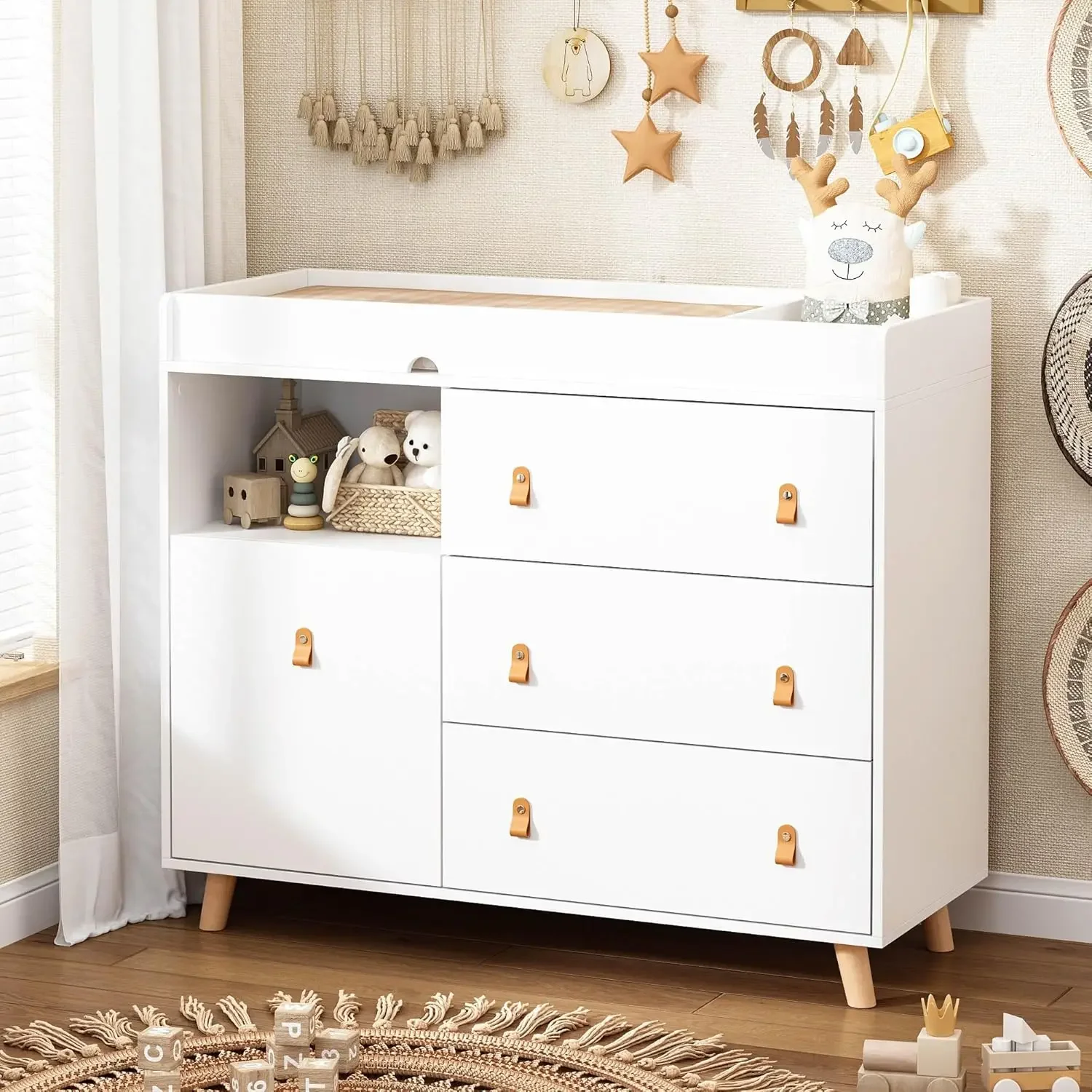 Baby commode met verschoningsb - Baby Nursery Dresser recensie en prijs