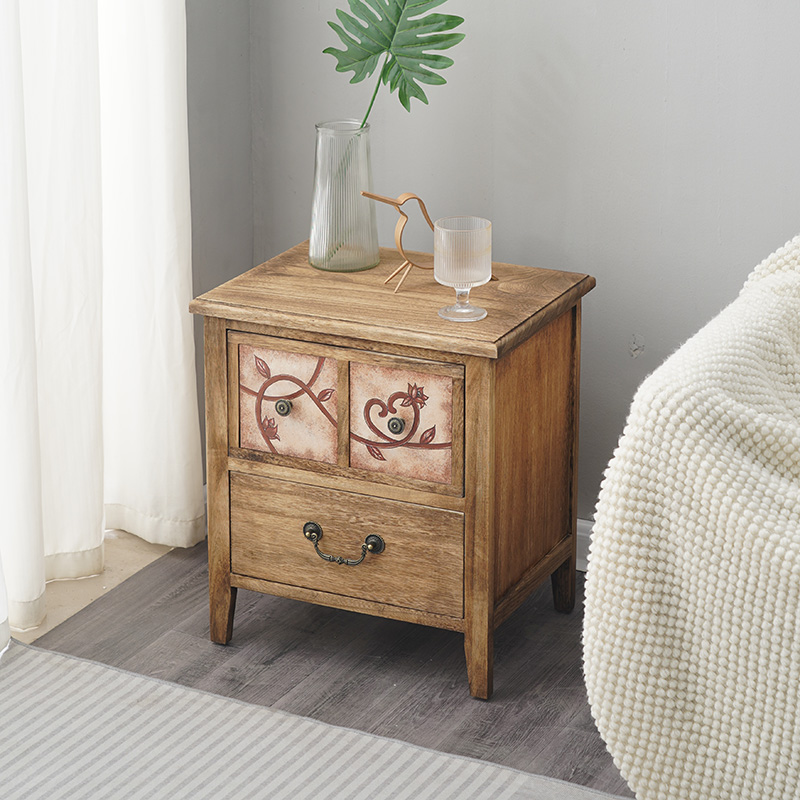 Nachtkastje van natuurlijk hou - Baby Nursery Table recensie en prijs